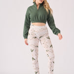 Noor Half Zip Sweatshirt – Green - JMOJO - Women's Copped Sweatshirts