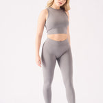 Nyla Deep Waistband Legging – Grey - JMOJO - Women's Athleisure Leggings