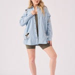 OVERSIZED DENIM SHIRT - LIGHT BLUE - JMOJO - Women's Oversize Denim Shirts