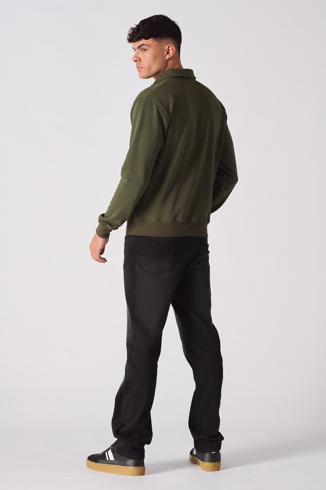 POLO SWEATSHIRT - KHAKI - JMOJO - Men's Sweatshirts