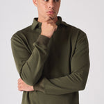 POLO SWEATSHIRT - KHAKI - JMOJO - Men's Sweatshirts