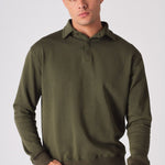 POLO SWEATSHIRT - KHAKI - JMOJO - Men's Sweatshirts