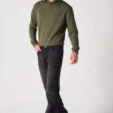 POLO SWEATSHIRT - KHAKI - JMOJO - Men's Sweatshirts