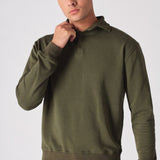 POLO SWEATSHIRT - KHAKI - JMOJO - Men's Sweatshirts