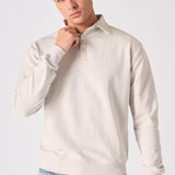 POLO SWEATSHIRT - STONE - JMOJO - Men's Sweatshirts