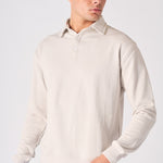 POLO SWEATSHIRT - STONE - JMOJO - Men's Sweatshirts