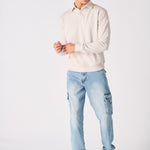 POLO SWEATSHIRT - STONE - JMOJO - Men's Sweatshirts