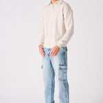 POLO SWEATSHIRT - STONE - JMOJO - Men's Sweatshirts