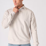 POLO SWEATSHIRT - STONE - JMOJO - Men's Sweatshirts