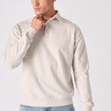 POLO SWEATSHIRT - STONE - JMOJO - Men's Sweatshirts