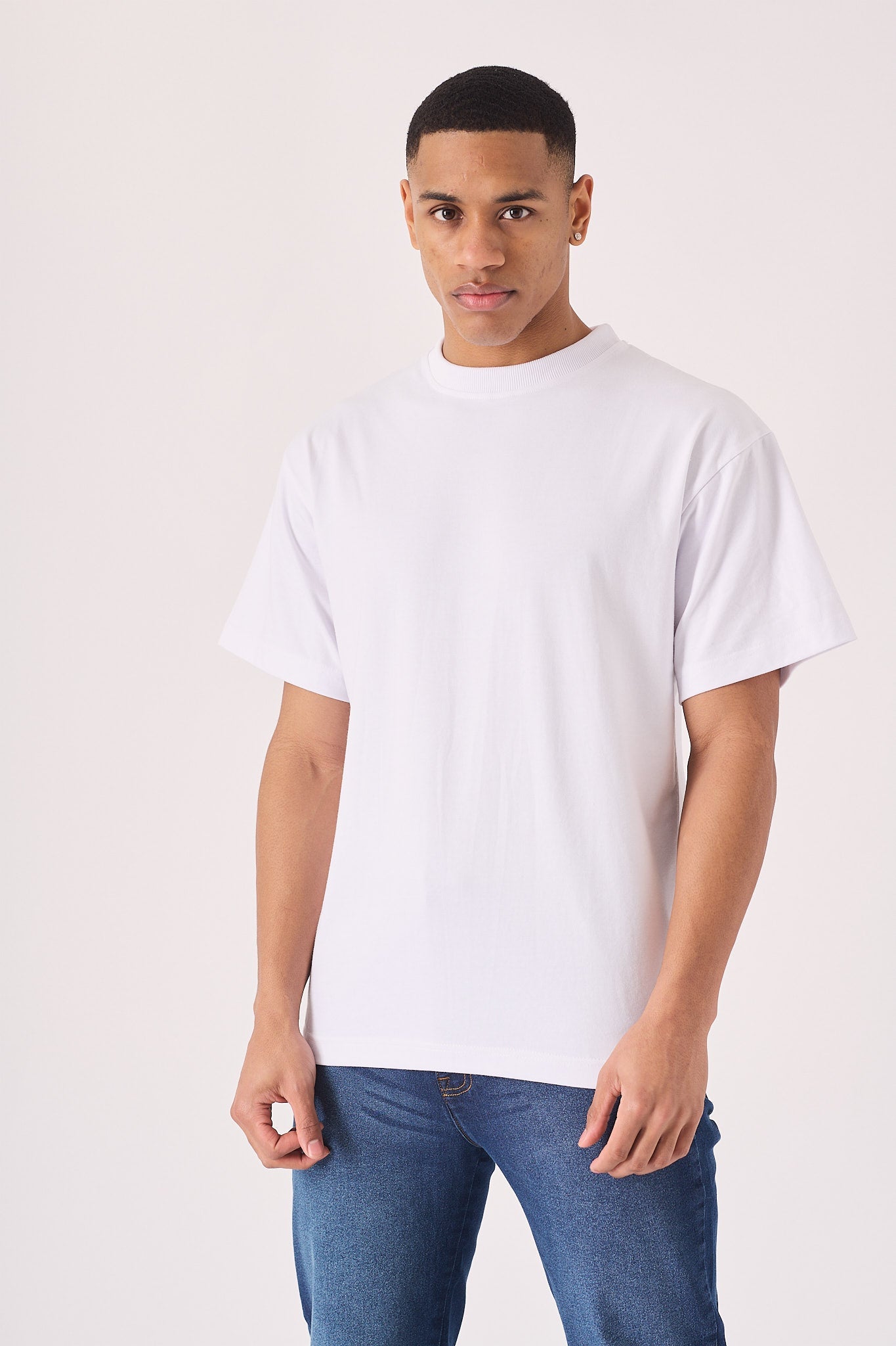 PREMIUM ESSENTIAL STRETCH T - SHIRT - WHITE - JMOJO - Men's T-Shirt