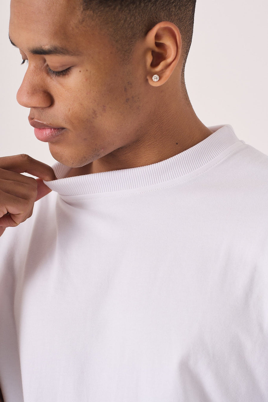 PREMIUM ESSENTIAL STRETCH T - SHIRT - WHITE - JMOJO - Men's T-Shirt