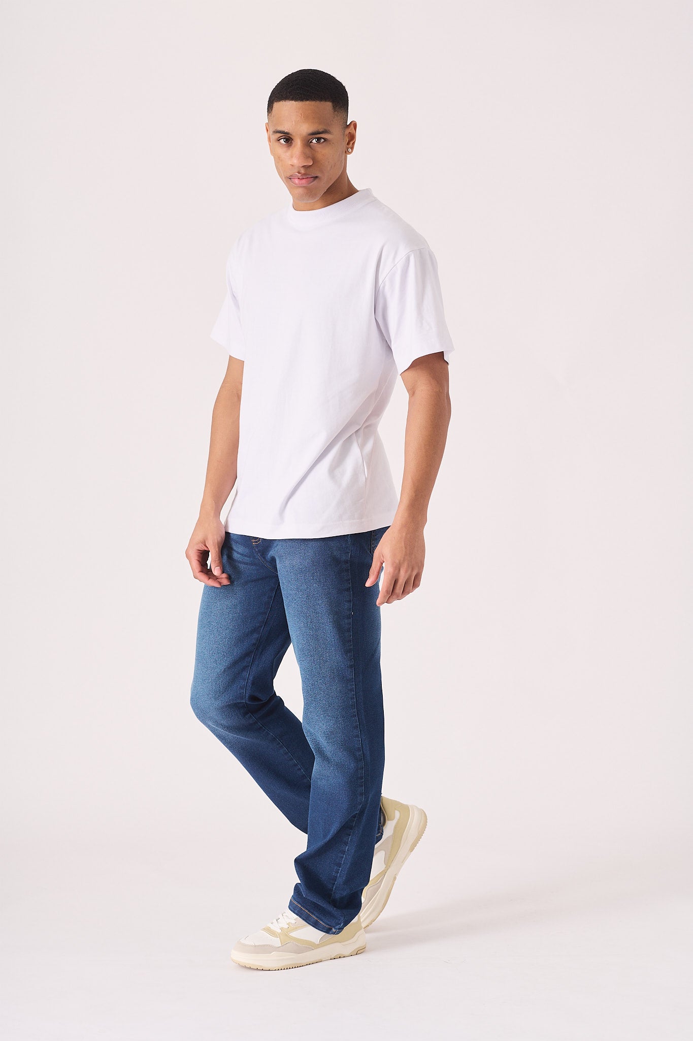 PREMIUM ESSENTIAL STRETCH T - SHIRT - WHITE - JMOJO - Men's T-Shirt