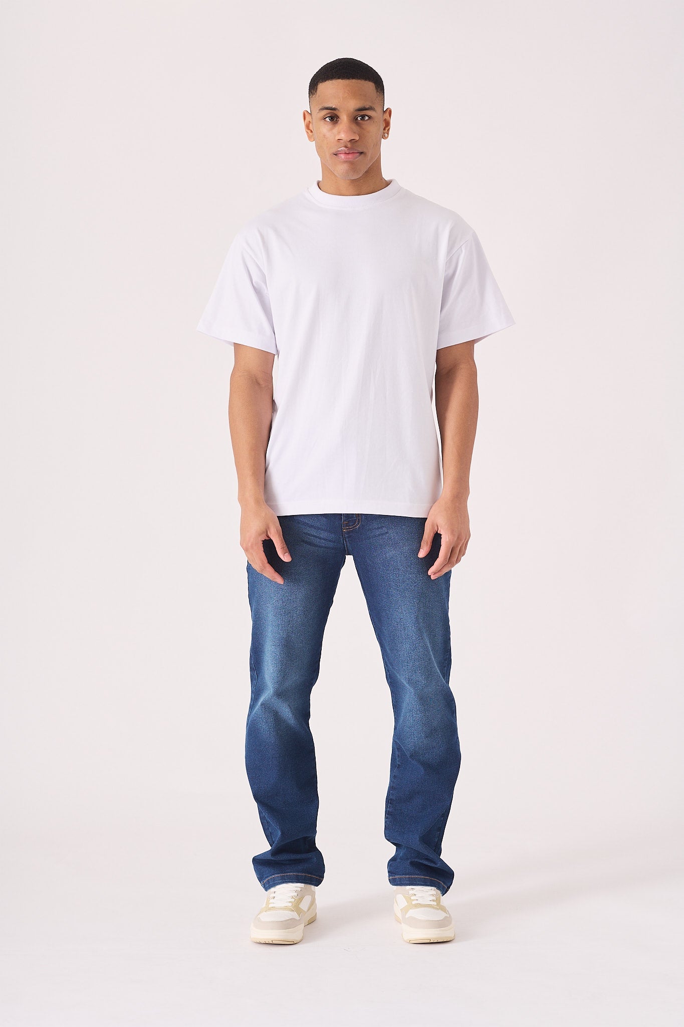 PREMIUM ESSENTIAL STRETCH T - SHIRT - WHITE - JMOJO - Men's T-Shirt