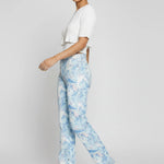 Classic Womens Psychedelic Light Blue Pants