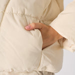 Puffer Hooded Jacket - Beige - JMOJO - Women's puffer