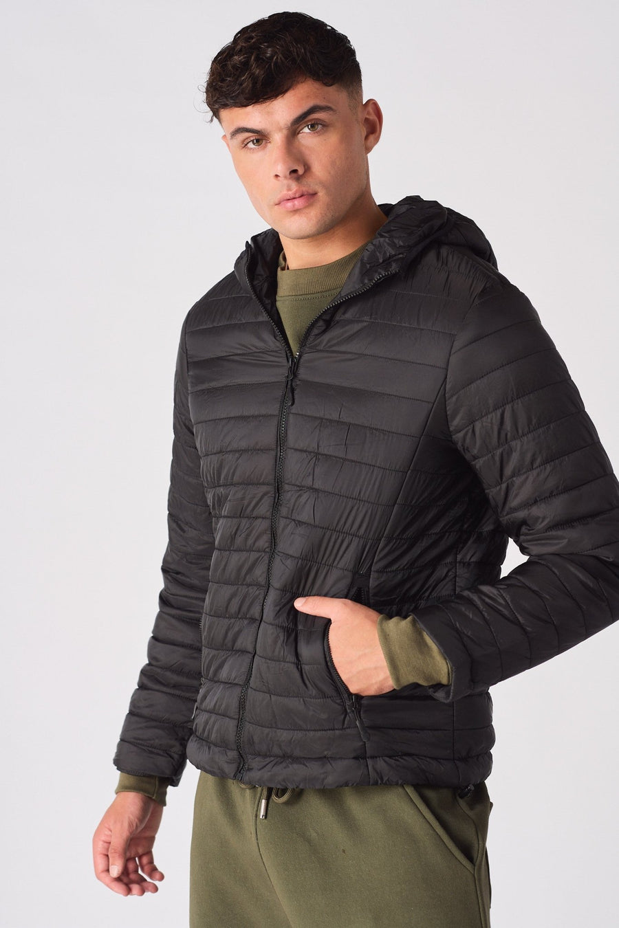 PUFFER JACKET - BLACK - JMOJO - Men's Puffer Jackets