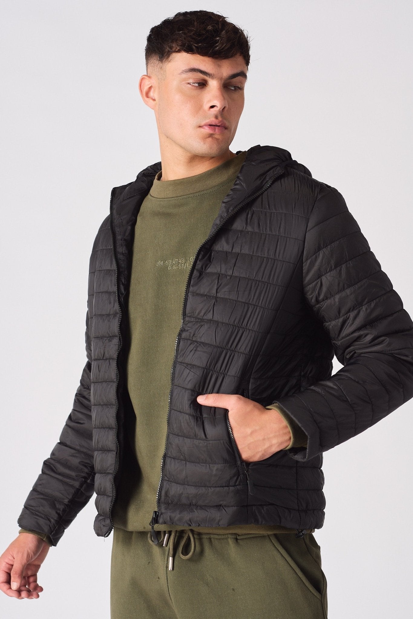 PUFFER JACKET - BLACK - JMOJO - Men's Puffer Jackets