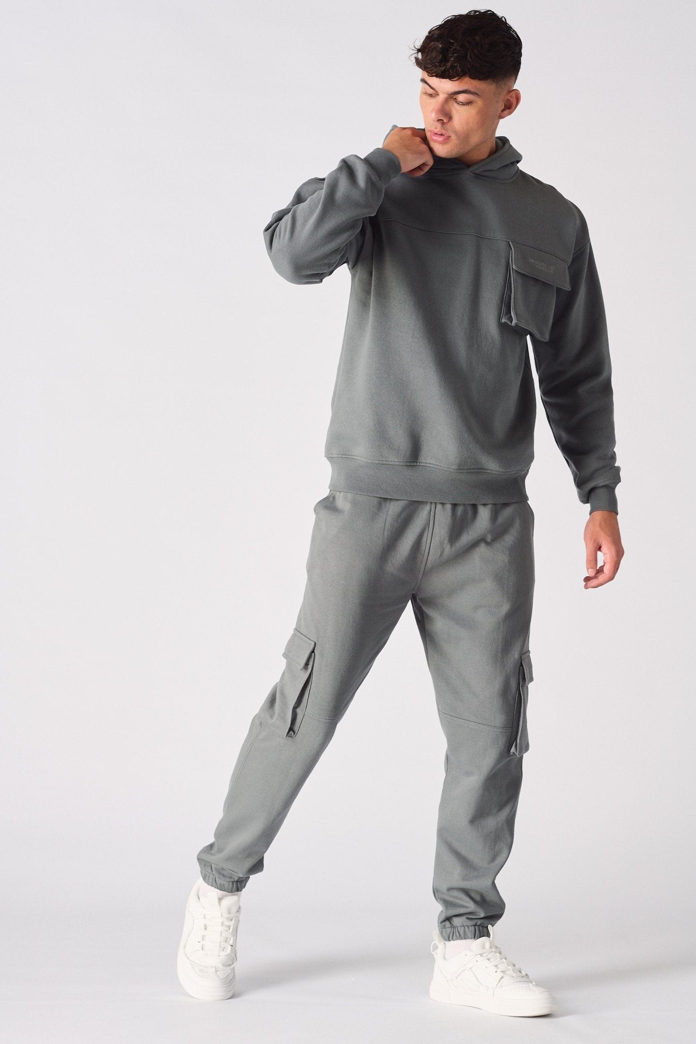 PULLOVER HOODIE - GREY - JMOJO - MEN'S HOODIES