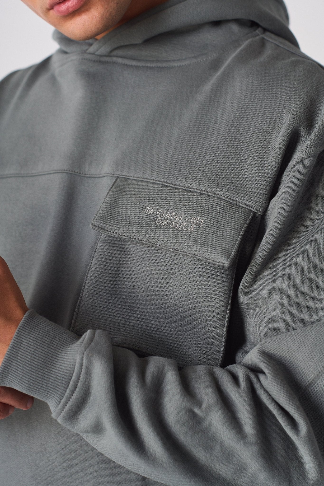 PULLOVER HOODIE - GREY - JMOJO - MEN'S HOODIES