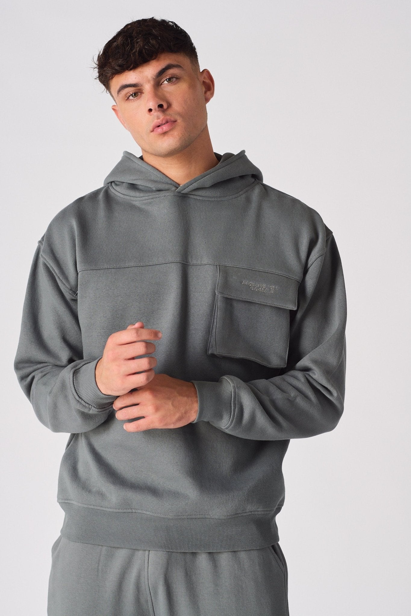 PULLOVER HOODIE - GREY - JMOJO - MEN'S HOODIES