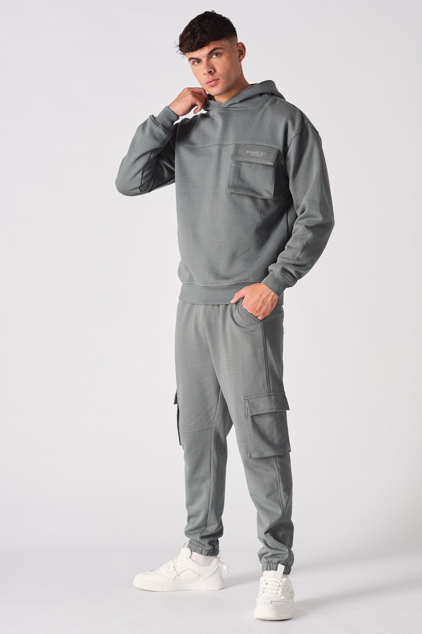 PULLOVER HOODIE - GREY - JMOJO - MEN'S HOODIES