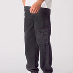 RELAXED FIT CARGO JEANS - BLACK - JMOJO - Men's Cargo Jeans