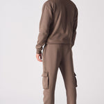RELAXED FIT CARGO JOGGER - BROWN - JMOJO - Men's Cargo Joggers