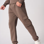 RELAXED FIT CARGO JOGGER - BROWN - JMOJO - Men's Cargo Joggers