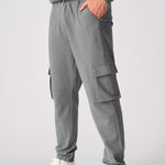 RELAXED FIT CARGO JOGGER - GREY - JMOJO - Men's Cargo Joggers