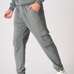 RELAXED FIT CARGO JOGGER - GREY - JMOJO - Men's Cargo Joggers