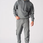 RELAXED FIT CARGO JOGGER - GREY - JMOJO - Men's Cargo Joggers