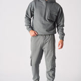 RELAXED FIT CARGO JOGGER - GREY - JMOJO - Men's Cargo Joggers