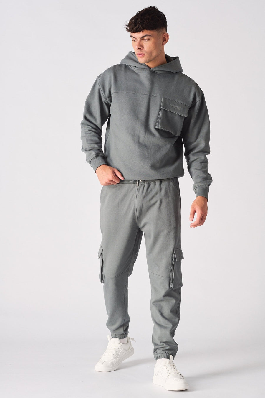 RELAXED FIT CARGO JOGGER - GREY - JMOJO - Men's Cargo Joggers