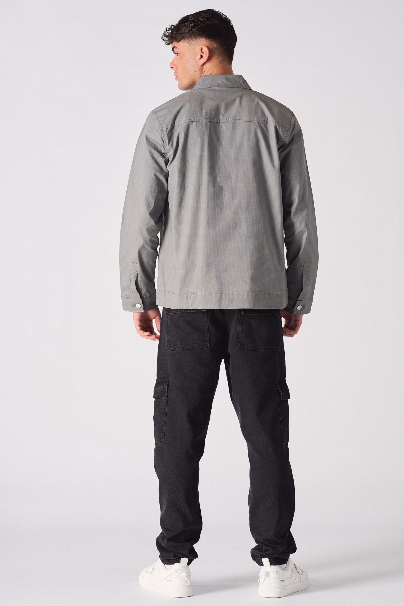 RIPSTOP CARGO JACKET - GREY - JMOJO - Men's Cargo Jackets