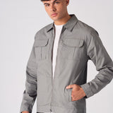 RIPSTOP CARGO JACKET - GREY - JMOJO - Men's Cargo Jackets
