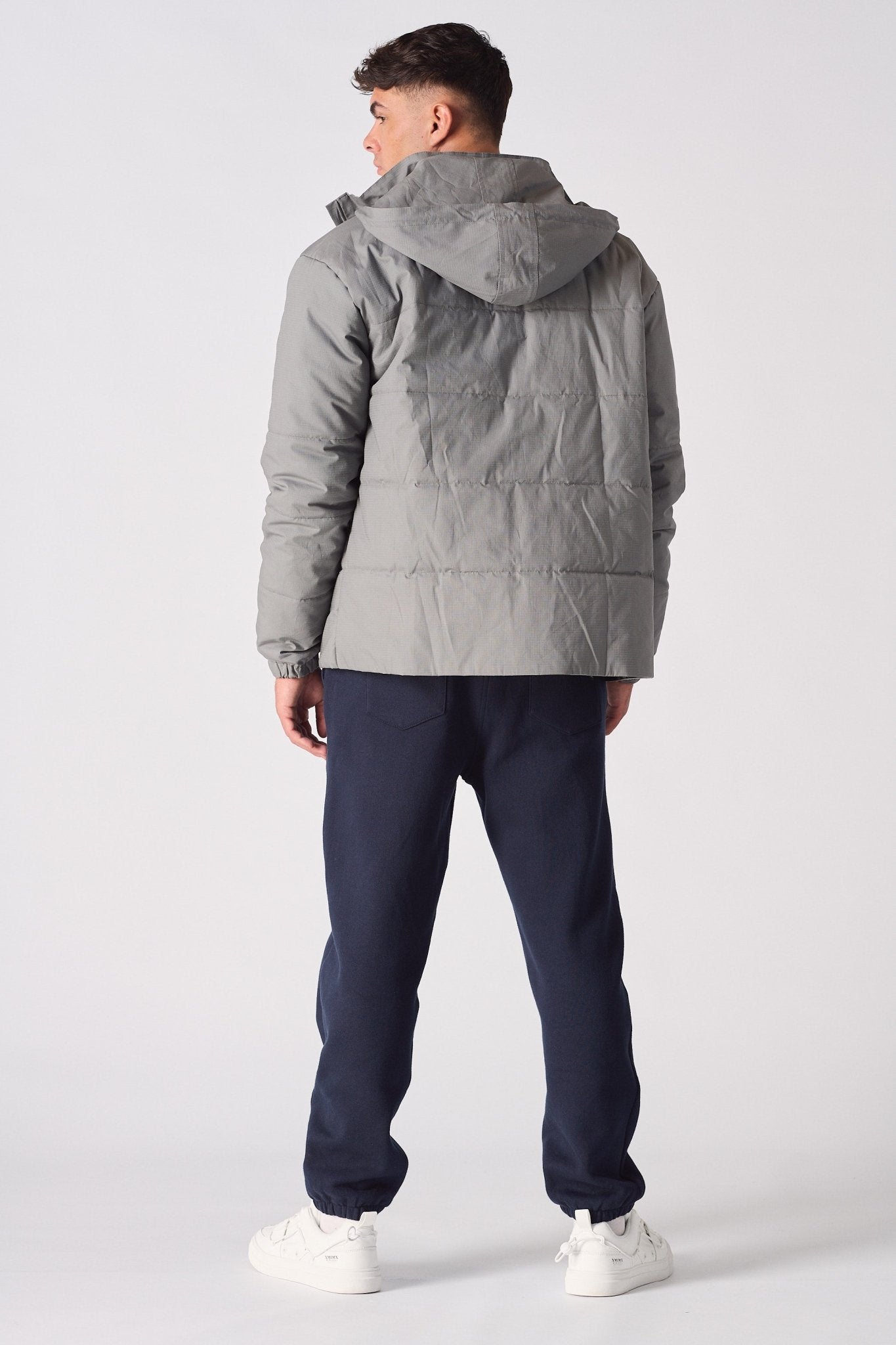 RIPSTOP PUFFER JACKET - GREY - JMOJO - Men's Puffer Jackets