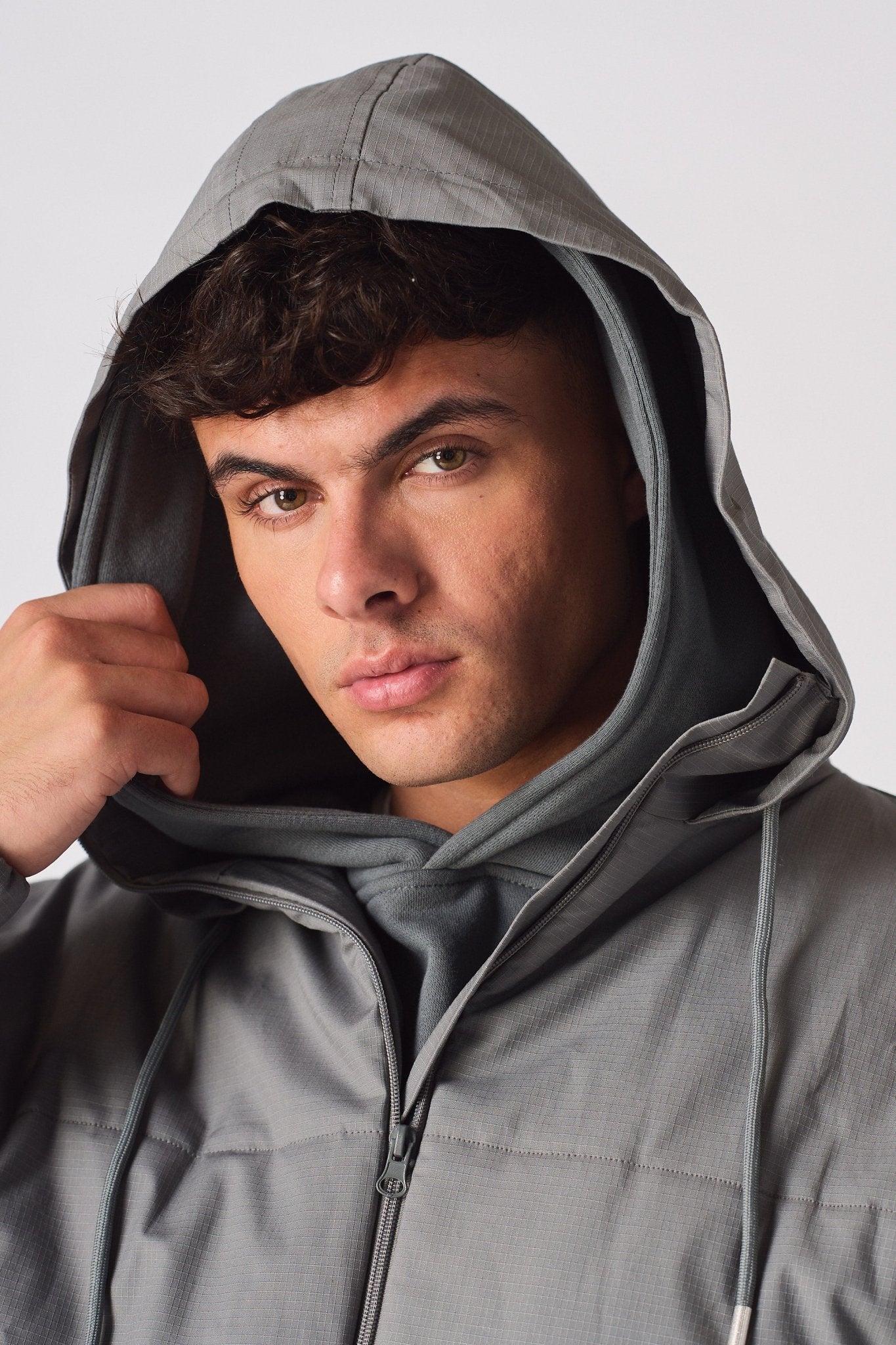 RIPSTOP PUFFER JACKET - GREY - JMOJO - Men's Puffer Jackets