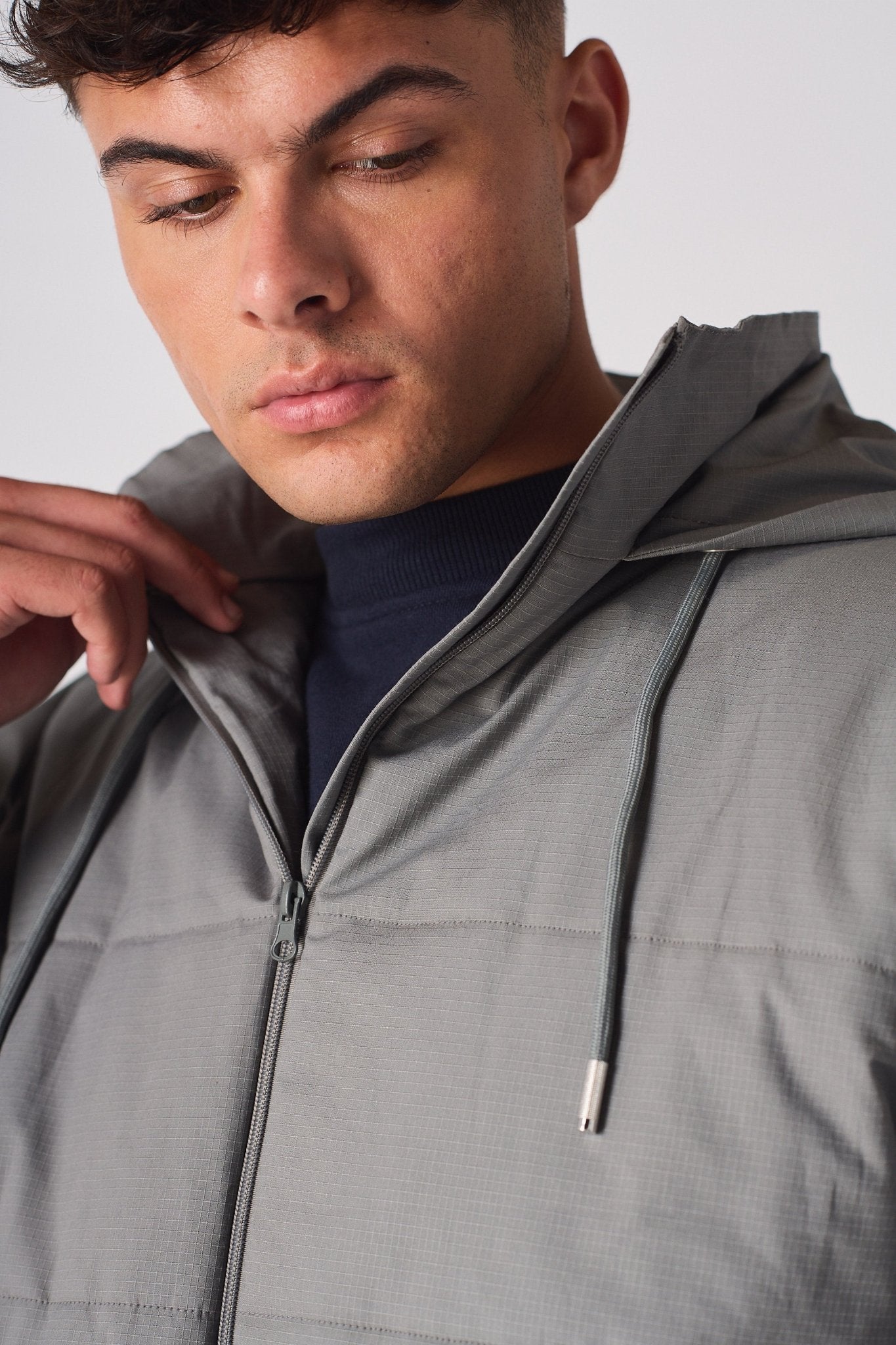 RIPSTOP PUFFER JACKET - GREY - JMOJO - Men's Puffer Jackets