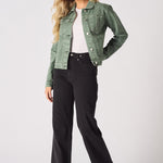 Sage Denim Trucker Jacket – Pearl Green - JMOJO - Women's Denim Jackets