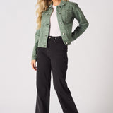 Sage Denim Trucker Jacket – Pearl Green - JMOJO - Women's Denim Jackets