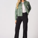Sage Denim Trucker Jacket – Pearl Green - JMOJO - Women's Denim Jackets