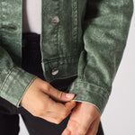 Sage Denim Trucker Jacket – Pearl Green - JMOJO - Women's Denim Jackets