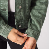 Sage Denim Trucker Jacket – Pearl Green - JMOJO - Women's Denim Jackets