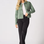 Sage Denim Trucker Jacket – Pearl Green - JMOJO - Women's Denim Jackets
