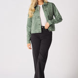 Sage Denim Trucker Jacket – Pearl Green - JMOJO - Women's Denim Jackets