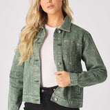 Sage Denim Trucker Jacket – Pearl Green - JMOJO - Women's Denim Jackets