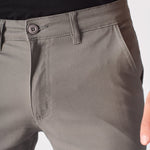 SANDRIDGE Slim Fit Stretch Chino Pants - Charcoal Grey - JMOJO - Men's Chino Trousers