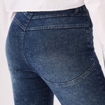 SCULPT DOUBLE WAISTBAND FLARE JEANS - MID BLUE - JMOJO - Women's Flare Jeans