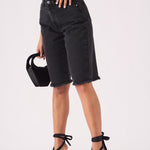 Selma Longline Denim Jorts – Black - JMOJO - Women's Denim Shorts
